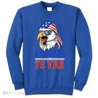 Funny 75th Birthday Gift Usa Eagle Patriotic Gift Cool Gift Sweatshirt thumb 0