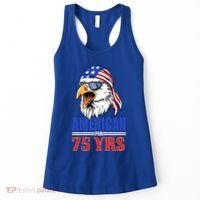 Funny 75th Birthday Gift Usa Eagle Patriotic Gift Cool Gift Women's Tank Top thumb 0
