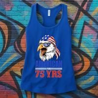 Funny 75th Birthday Gift Usa Eagle Patriotic Gift Cool Gift Women's Tank Top thumb 3