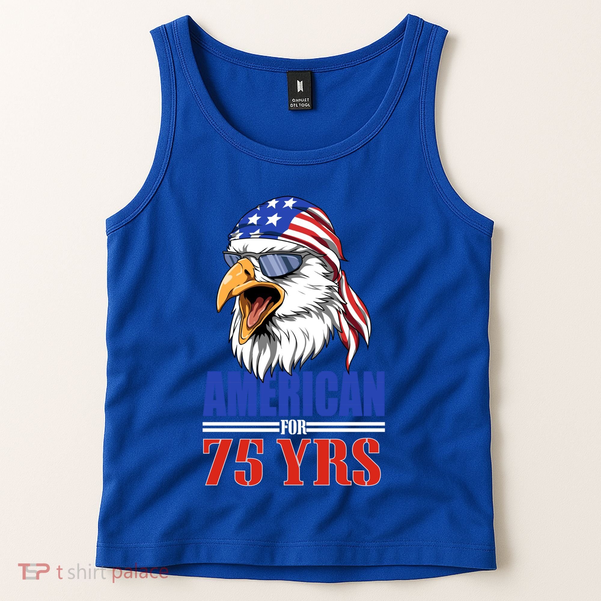 Funny 75th Birthday Gift Usa Eagle Patriotic Gift Cool Gift Tank Top