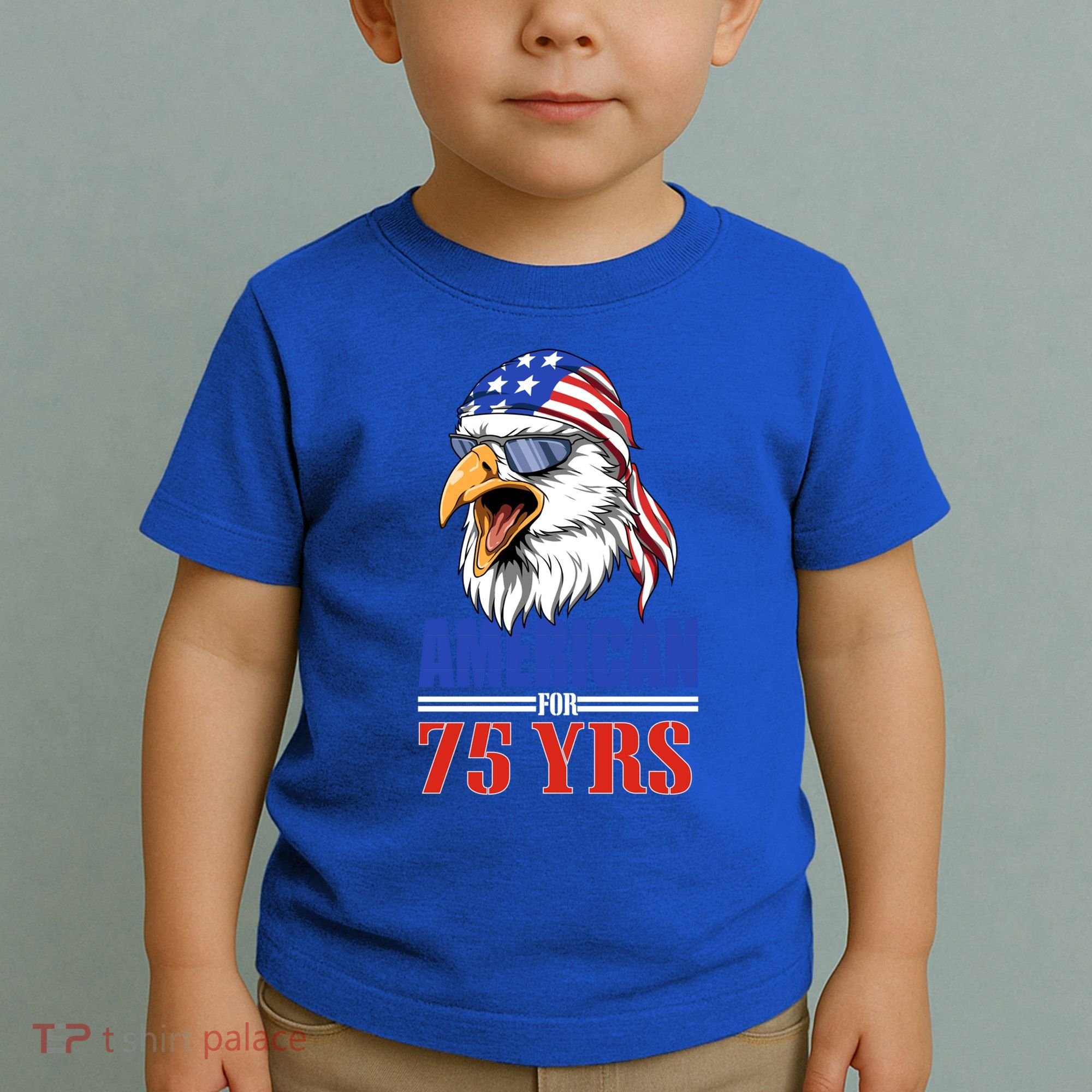 Funny 75th Birthday Gift Usa Eagle Patriotic Gift Cool Gift Toddler T-Shirt