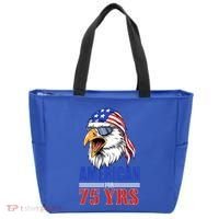 Funny 75th Birthday Gift Usa Eagle Patriotic Gift Cool Gift Tote Bag thumb 0