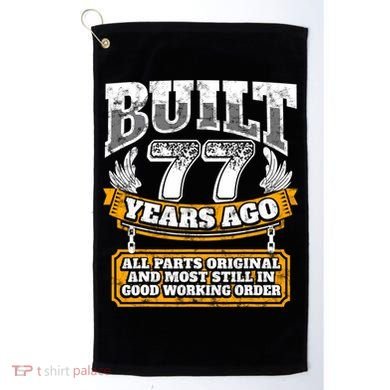 Funny 77th Birthday Gift BDay Gift Saying Age 77 Year Joke Golf Towel
