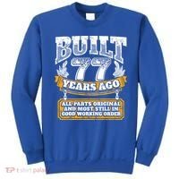 Funny 77th Birthday Gift BDay Gift Saying Age 77 Year Joke Sweatshirt thumb 0