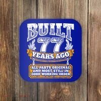 Funny 77th Birthday Gift BDay Gift Saying Age 77 Year Joke Coaster thumb 0