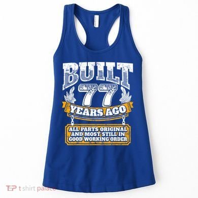 Funny 77th Birthday Gift BDay Gift Saying Age 77 Year Joke Women's Tank Top