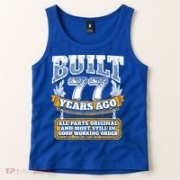 Funny 77th Birthday Gift BDay Gift Saying Age 77 Year Joke Tank Top thumb 2