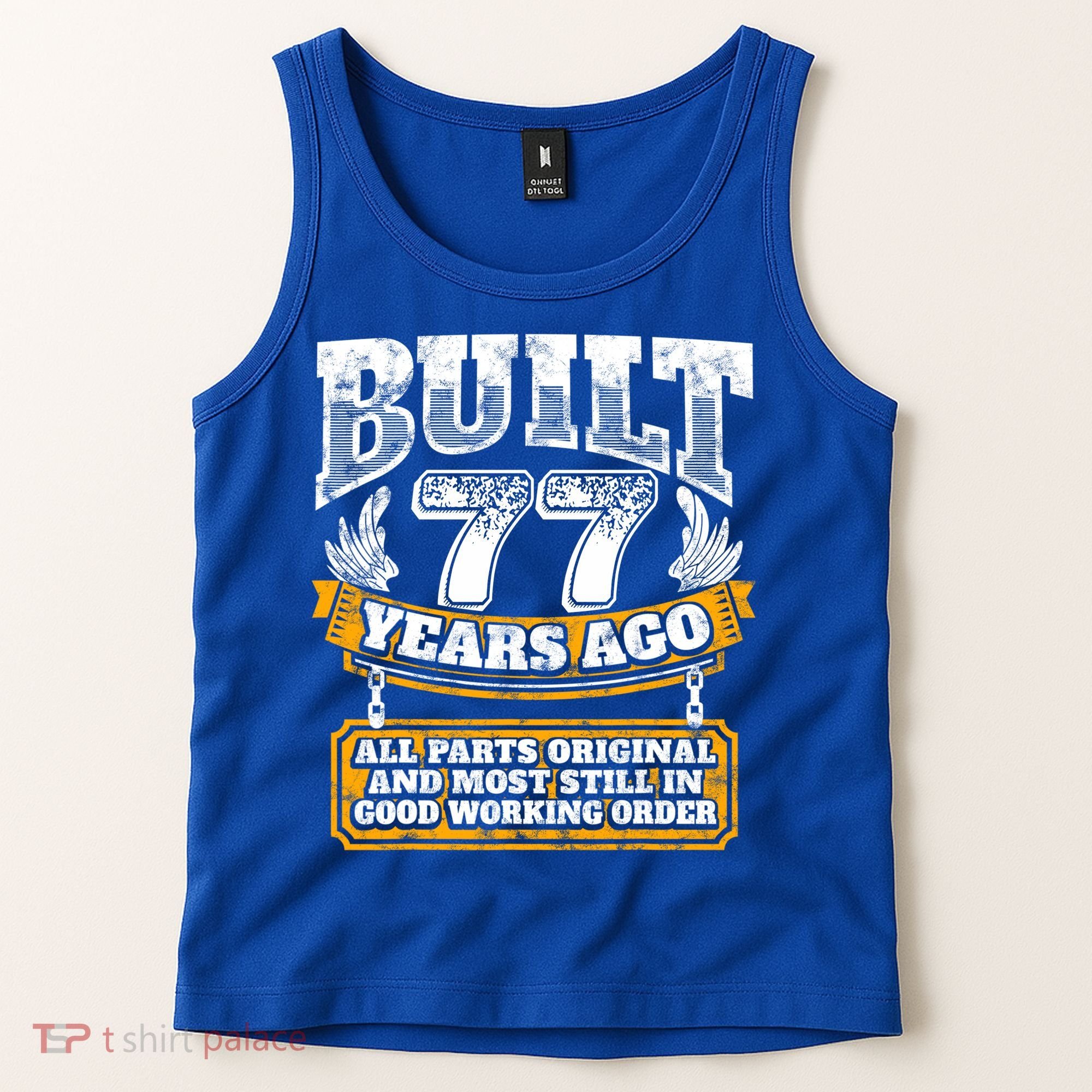 Funny 77th Birthday Gift BDay Gift Saying Age 77 Year Joke Tank Top