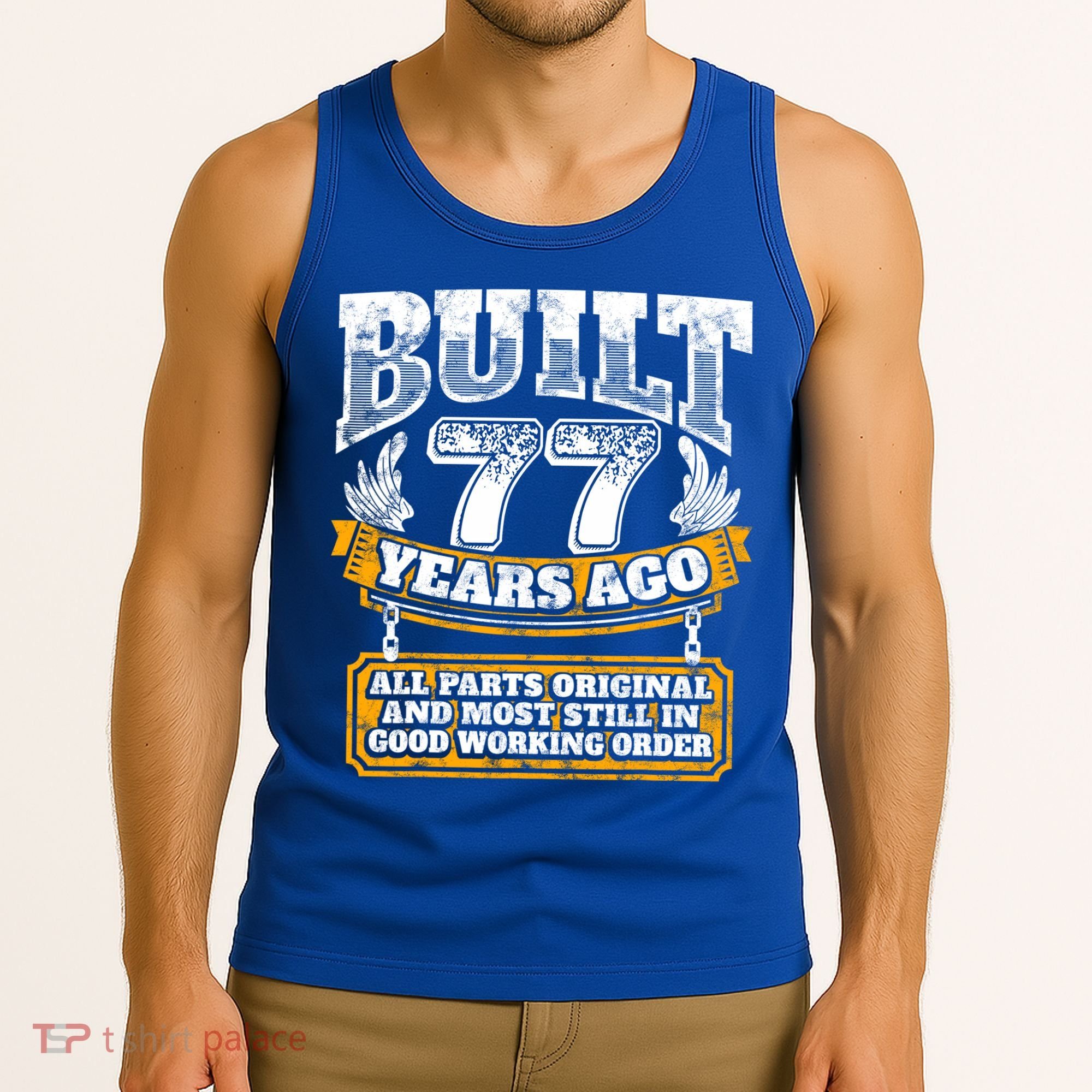 Funny 77th Birthday Gift BDay Gift Saying Age 77 Year Joke Tank Top