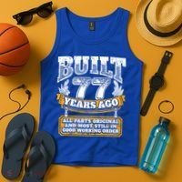 Funny 77th Birthday Gift BDay Gift Saying Age 77 Year Joke Tank Top thumb 4
