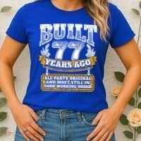 Funny 77th Birthday Gift BDay Gift Saying Age 77 Year Joke Women's T-Shirt thumb 2