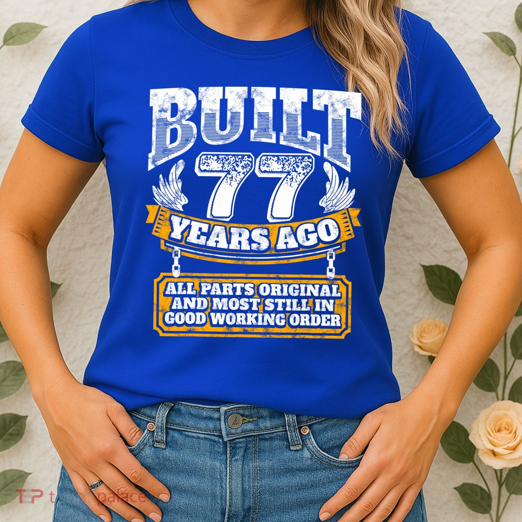 Funny 77th Birthday Gift BDay Gift Saying Age 77 Year Joke Women's T-Shirt