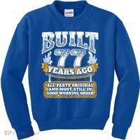 Funny 77th Birthday Gift BDay Gift Saying Age 77 Year Joke Kids Sweatshirt thumb 0