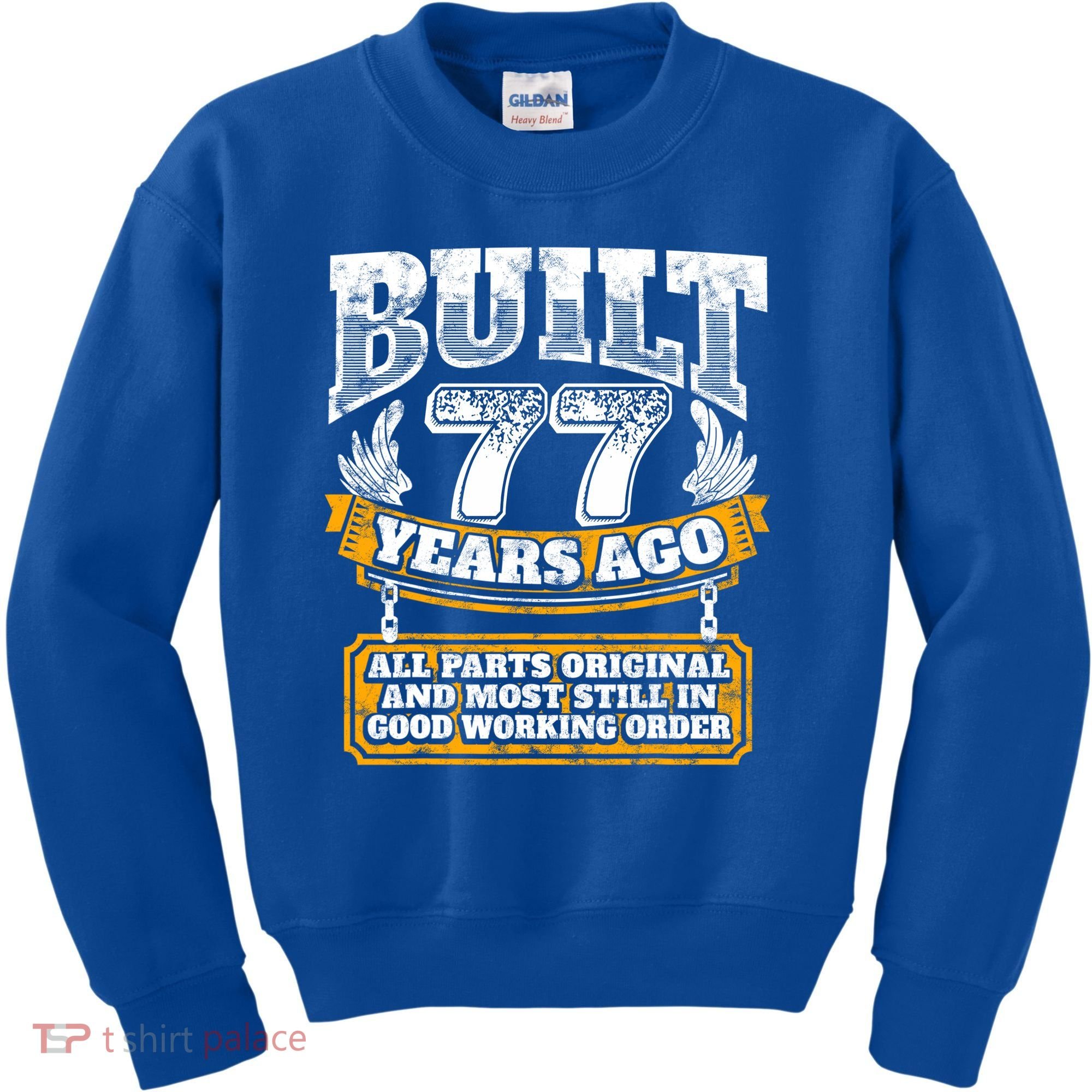 Funny 77th Birthday Gift BDay Gift Saying Age 77 Year Joke Kids Sweatshirt