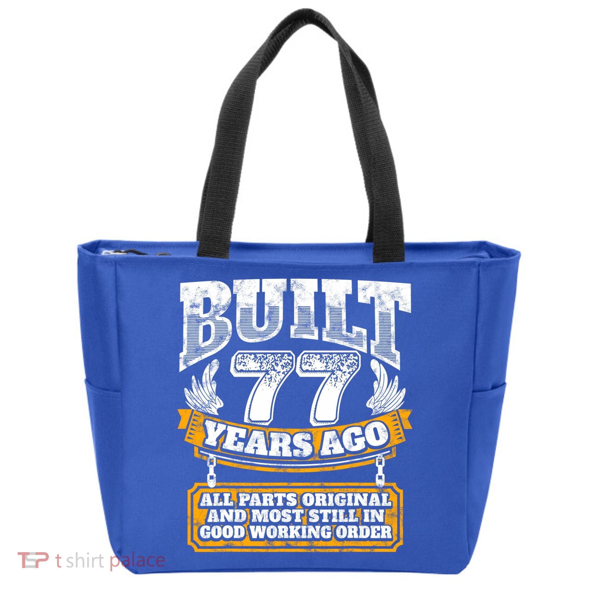 Funny 77th Birthday Gift BDay Gift Saying Age 77 Year Joke Tote Bag