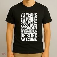 Funny 70th Birthday Old Meter Funny 70 Year Old Gifts T-Shirt thumb 3