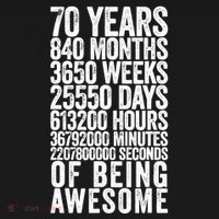 Funny 70th Birthday Old Meter Funny 70 Year Old Gifts T-Shirt thumb 7