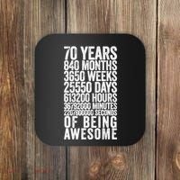 Funny 70th Birthday Old Meter Funny 70 Year Old Gifts Coaster thumb 0