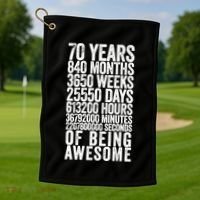 Funny 70th Birthday Old Meter Funny 70 Year Old Gifts Golf Towel thumb 1