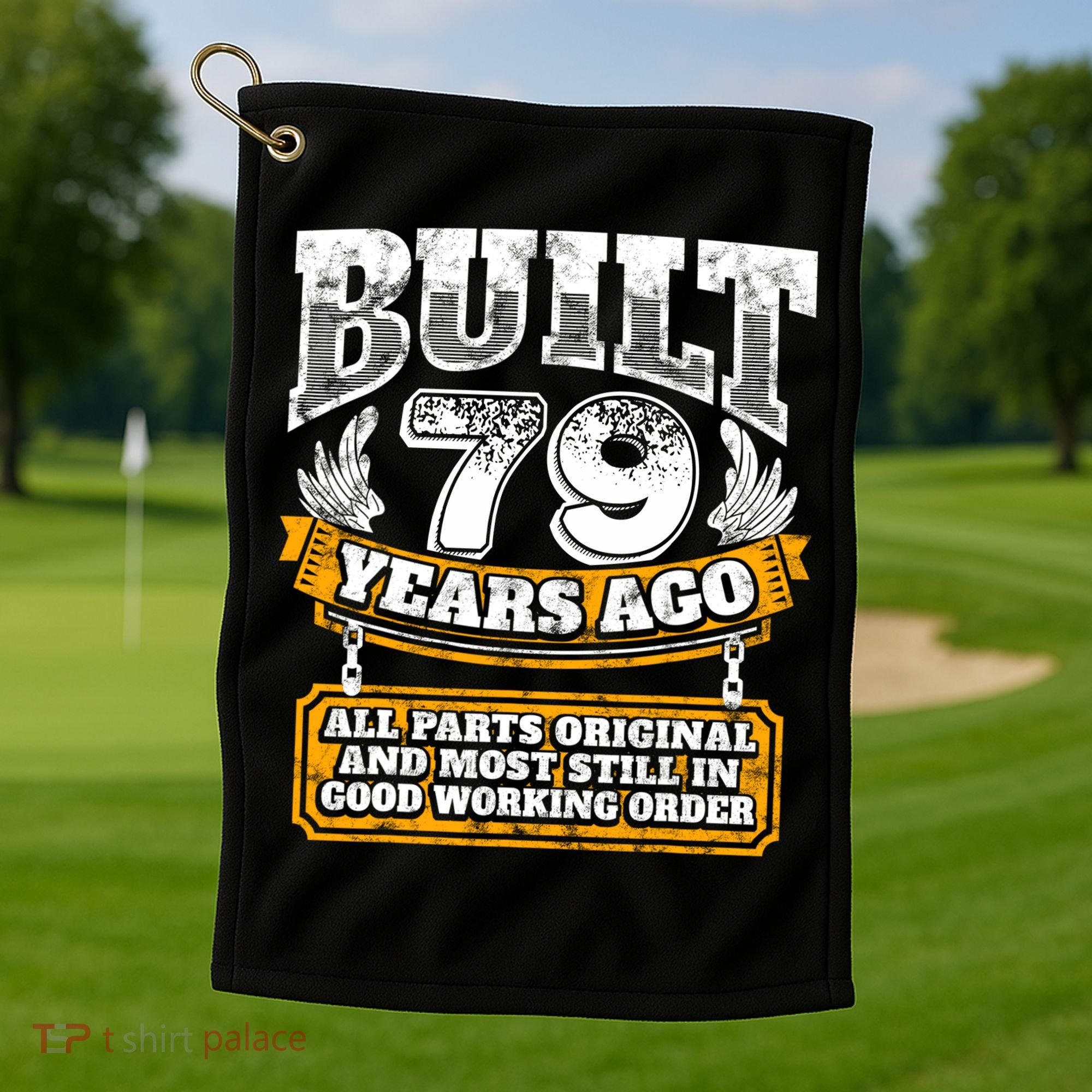 Funny 79th Birthday Gift BDay Gift Saying Age 79 Year Joke Golf Towel