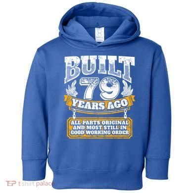 Funny 79th Birthday Gift BDay Gift Saying Age 79 Year Joke Toddler Hoodie