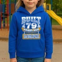 Funny 79th Birthday Gift BDay Gift Saying Age 79 Year Joke Kids Hoodie thumb 3