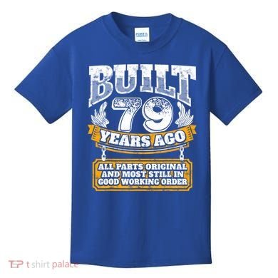 Funny 79th Birthday Gift BDay Gift Saying Age 79 Year Joke Kids T-Shirt
