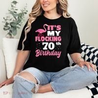Flocking 70th Birthday Party Flamingo Comfort Colors T-Shirt thumb 2