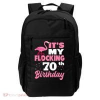 Flocking 70th Birthday Party Flamingo Backpack thumb 0