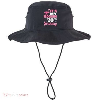 Flocking 70th Birthday Party Flamingo Bucket Hat