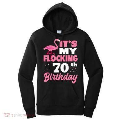 Flocking 70th Birthday Party Flamingo Women's Hoodie