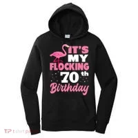 Flocking 70th Birthday Party Flamingo Women's Hoodie thumb 0