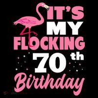 Flocking 70th Birthday Party Flamingo Women's Hoodie thumb 2