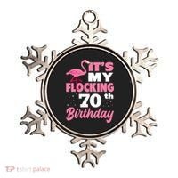 Flocking 70th Birthday Party Flamingo Ornament thumb 0