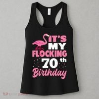 Flocking 70th Birthday Party Flamingo Women's Tank Top thumb 3