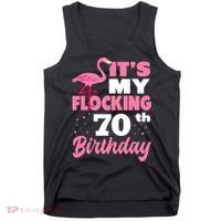 Flocking 70th Birthday Party Flamingo Tank Top thumb 0
