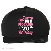 Flocking 70th Birthday Party Flamingo Wool Snapback Cap thumb 0