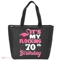 Flocking 70th Birthday Party Flamingo Tote Bag thumb 0