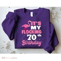 Flocking 70th Birthday Party Flamingo Sweatshirt thumb 2