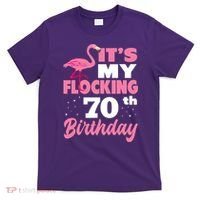 Flocking 70th Birthday Party Flamingo T-Shirt thumb 0