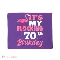 Flocking 70th Birthday Party Flamingo Mousepad thumb 0