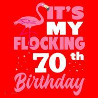 Flocking 70th Birthday Party Flamingo Santa Hat thumb 1