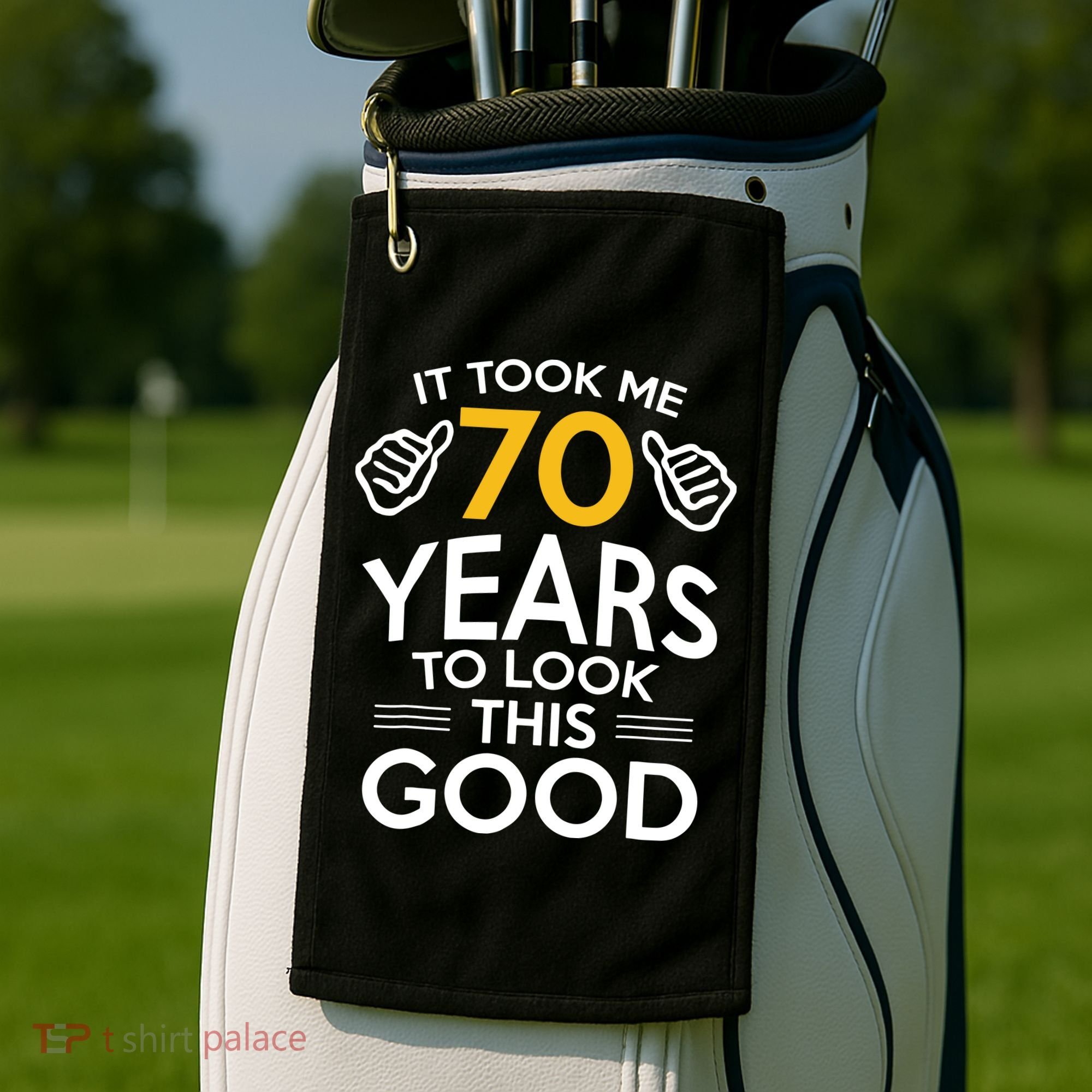 Funny 70th Birthday Gift, Took Me 70 Years 70 Year Old Golf Towel