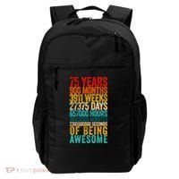 Funny 75th Birthday Old Meter Funny 75 Year Old Gifts Backpack thumb 0