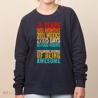 Funny 75th Birthday Old Meter Funny 75 Year Old Gifts Women's Sweatshirt thumb 0