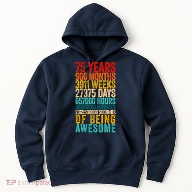 Funny 75th Birthday Old Meter Funny 75 Year Old Gifts Hoodie