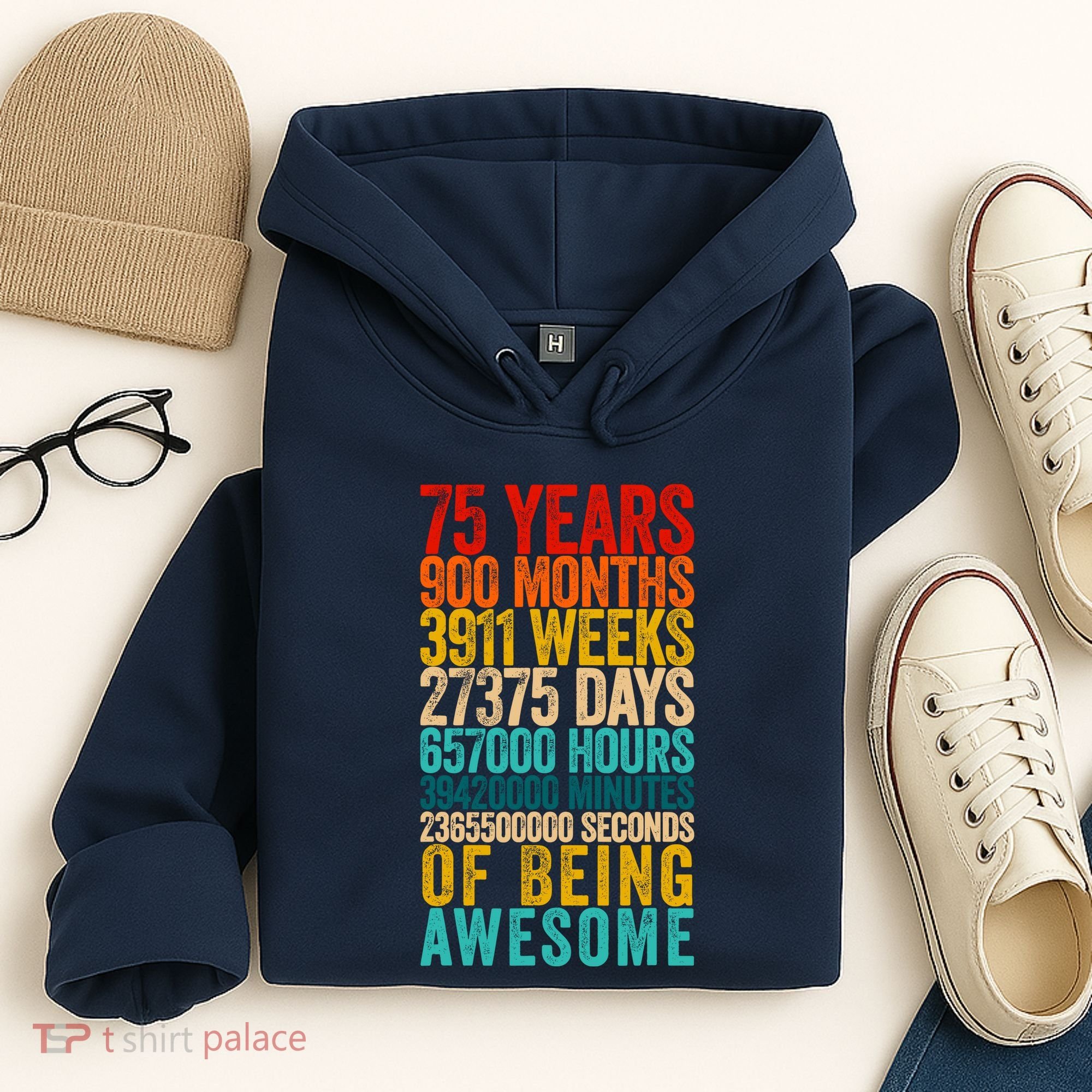 Funny 75th Birthday Old Meter Funny 75 Year Old Gifts Hoodie