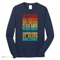 Funny 75th Birthday Old Meter Funny 75 Year Old Gifts Long Sleeve Shirt thumb 0