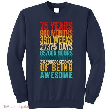 Funny 75th Birthday Old Meter Funny 75 Year Old Gifts Sweatshirt