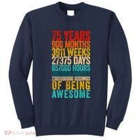 Funny 75th Birthday Old Meter Funny 75 Year Old Gifts Sweatshirt thumb 0